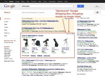 谷歌调整产品搜索服务，商业模式变革引商家关注